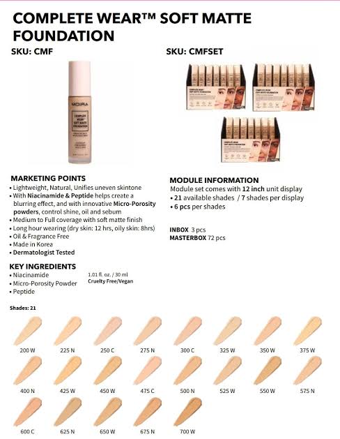Complete wear soft matte foundation - Moira