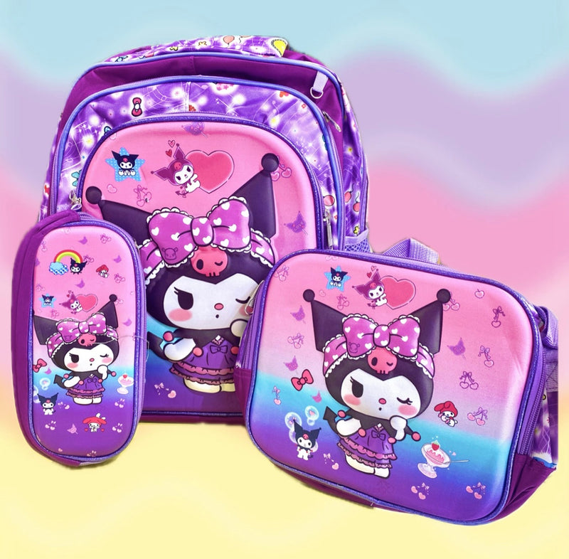 Set de mochila escolar con luces Sanrio