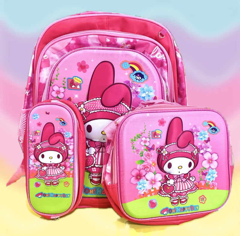 Set de mochila escolar con luces Sanrio