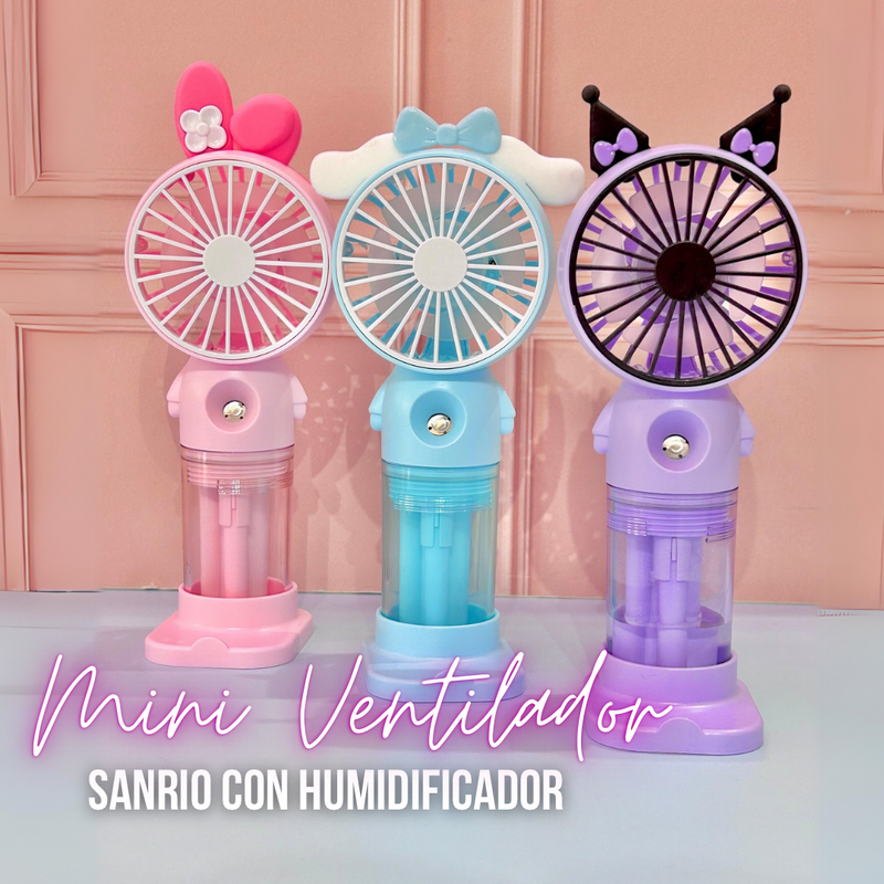 Mini Ventilador Sanrio con Humidificador