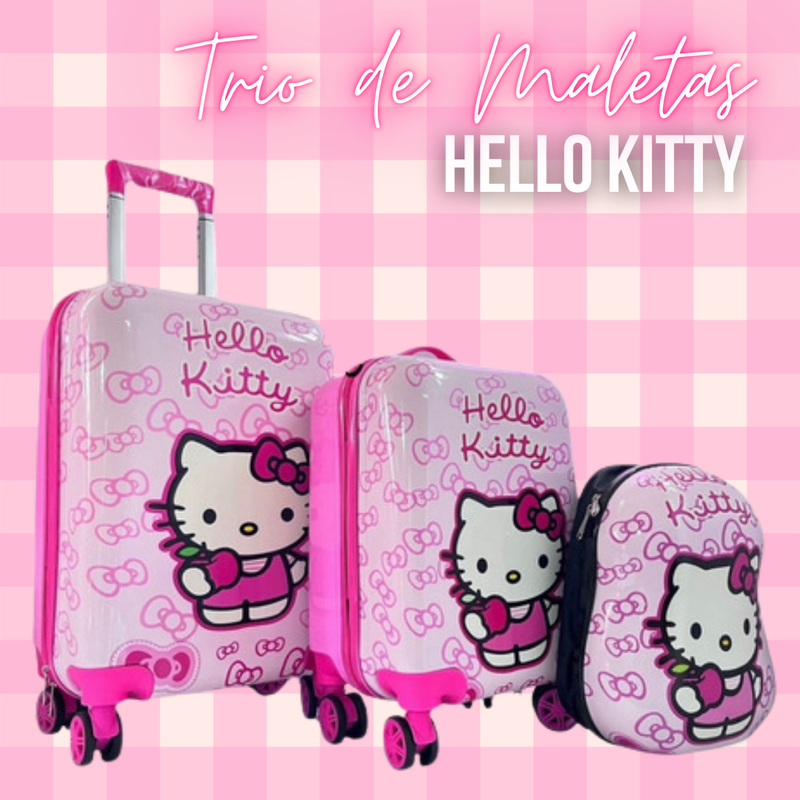 Trio de Maletas Hello Kitty