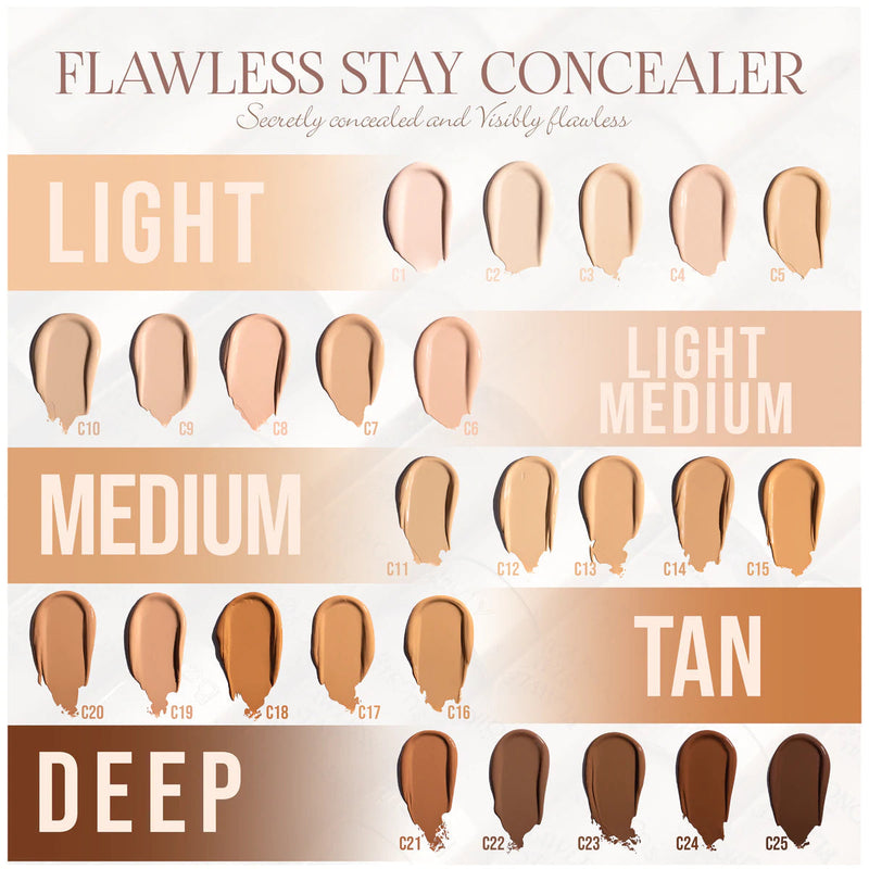 Corrector de alta cobertura Flawless Stay Concealer Beauty Creations