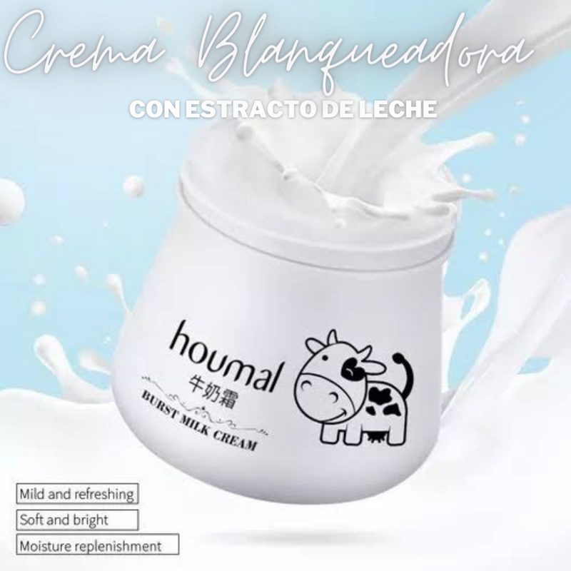 Crema facial aclarante con extracto de leche