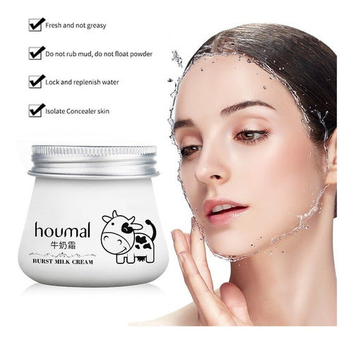 Crema facial aclarante con extracto de leche