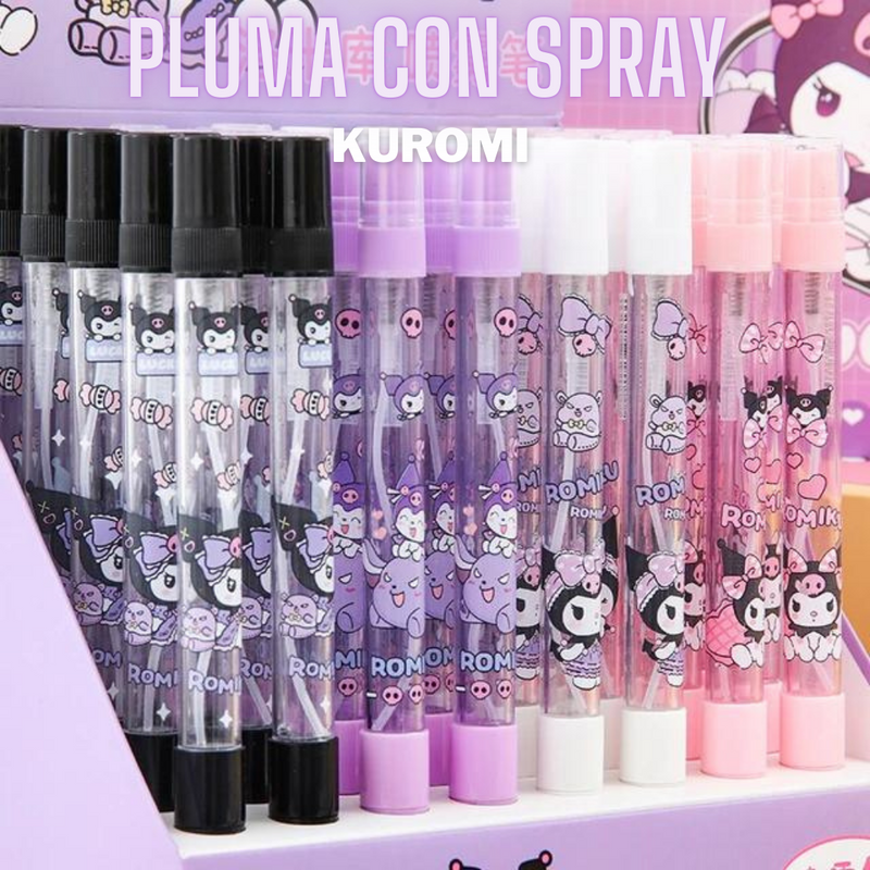 Pluma sanrio con spray