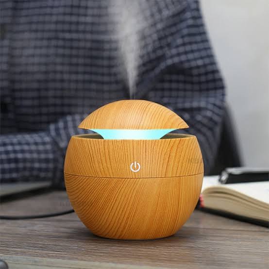 Humidificador LED de bambú