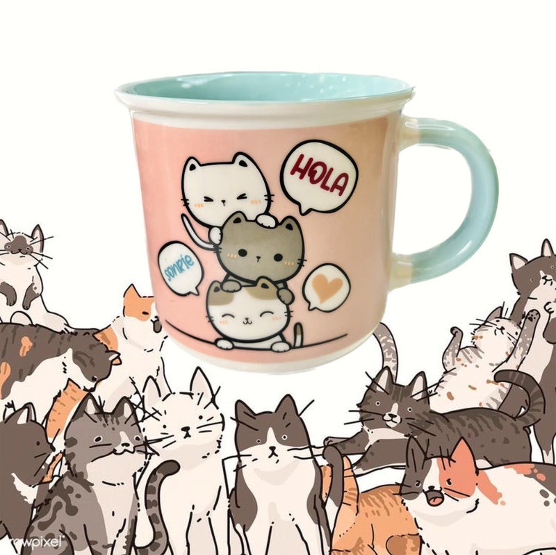 Taza de café de gatitos