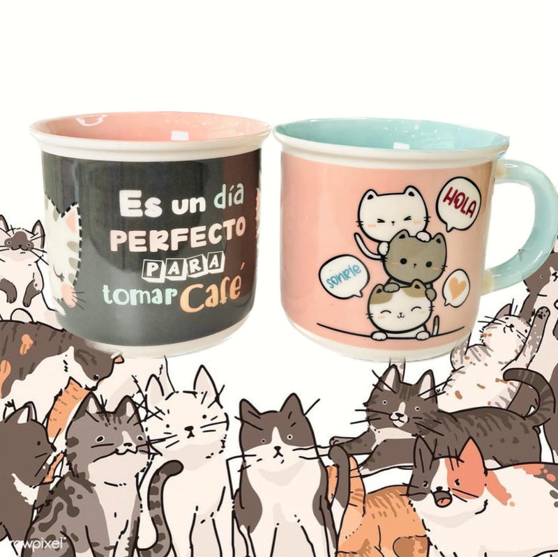 Taza de café de gatitos